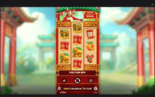 Visão geral dos rolos do Fortune Ox